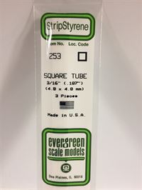 Evergreen scale models 253 - polystyreen vierkante buis