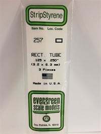 Evergreen scale models 257 polystyreen rechthoekig buis